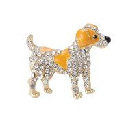 Spilla creativa unica a forma di animale, spilla per zaino, abbigliamento e gioielli, struttura in lega per accessori e regali alla moda, spilla scintillante per cani, Medium, come descritto
