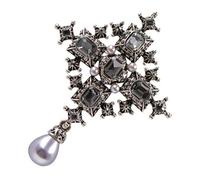 Spilla Croce Cristallo, Vintage Perla Croce Spille Gioielli Eleganti Gioielli Railigious Risvolto Per Le Donne Uomini