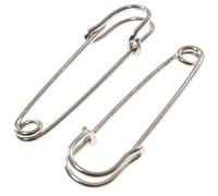 Spilla da balia, accessori per la creazione di gioielli, 70 mm, 5 pezzi argento