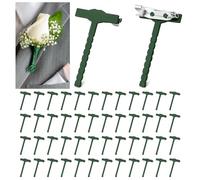 Spilla da balia per matrimonio, con asola, in plastica, spilla da uomo, spilla da sposa, spilla da sposa, spilla da sposa, spilla da 50 pezzi, verde