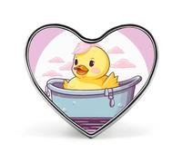 Spilla da bavero a forma di anatra gialla, spille e spille a forma di cuore - Distintivo in metallo per camicie, giacche, cappelli