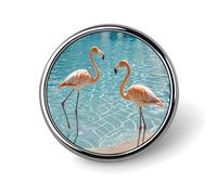 Spilla da bavero a forma di angelo con ali blu, spilla rotonda in metallo, spilla alla moda per camicie, giacche, cappelli, Circular, Alluminio, Nessuna pietra preziosa