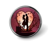 Spilla da bavero a forma di anime, in metallo, rotonda, alla moda, per camicie, giacche, cappelli, Circular, Alluminio, Nessuna pietra preziosa