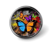 Spilla da bavero a forma di anime, in metallo, rotonda, alla moda, per camicie, giacche, cappelli, Circular, Alluminio, Nessuna pietra preziosa