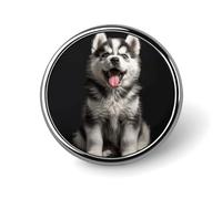 Spilla da bavero a forma di cagnolino sorridente, spilla alla moda, spille con bottoni carini, spille con bottoni rotondi, spille smaltate, spille in metallo per cappelli, camicie, abbigliamento, bors