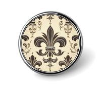 Spilla da bavero a forma di cavaliere con Fleur-de-Lis e Coat Arms, spilla alla moda squisita spilla personalizzata novità unica e carina, spilla rotonda in metallo per zaini, borse, giacche