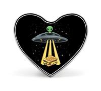 Spilla da bavero a forma di cuore Aalien Love Sandwich Cute Heart, accessorio per abbigliamento e gioielli per uomo e donna