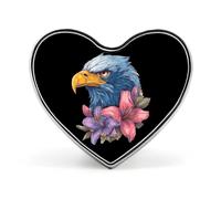 Spilla da bavero a forma di cuore con bottone smaltato a forma di fiore di giglio Angry Eagle1, carina e divertente, per zaini e cappelli, 2,5 cm
