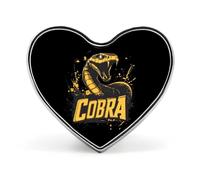Spilla da bavero a forma di cuore con cobra e serpente, accessorio di gioielleria per uomo e donna.