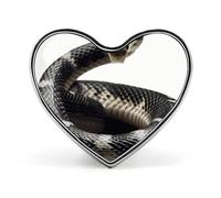 Spilla da bavero a forma di cuore con cobra e serpente, adatta per abiti da festa, gioielli, accessori, spilla per zaino, spi