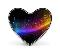 Spilla da bavero a forma di cuore con spettro musicale, adatta per abiti da festa, gioielli, accessori, spilla per zaino, spi