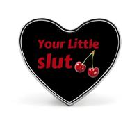 Spilla da bavero a forma di cuore "La tua piccola sgualdrina" - Accessori per abbigliamento e gioielli per uomo e donna