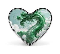 Spilla da bavero a forma di drago di giada e nuvola, spilla smaltata a forma di cuore per uomo/donna, fermacravatta, spilla,