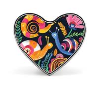 Spilla da bavero a forma di e fiore, 1 pollice, in metallo, con cuore, leggera, con bordi lisci, versatile, spilla con distintivo d'amore per camicie, giacche, borse, regali per amici e fami