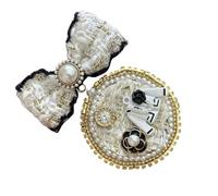 Spilla da bavero a forma di fiore alla moda, rotonda, in tessuto, elegante, accessorio indispensabile per abiti alla moda, Panno