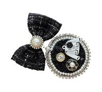 Spilla da bavero a forma di fiore alla moda, rotonda, in tessuto, elegante, accessorio indispensabile per abiti alla moda, Panno