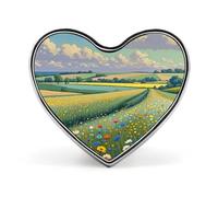 Spilla da bavero a forma di fiore selvatico, squisita e alla moda, spille personalizzate, spille a forma di cuore, bottoni in metallo per zaino, cappello, borsa, giacca