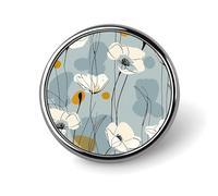 Spilla da bavero a forma di foglie in stile cartone animato, spille rotonde in metallo, spilla alla moda per camicie, giacche, cappelli, circolari, in alluminio, senza pietre preziose, circolari, in