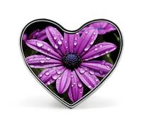 Spilla da bavero a forma di margherita viola, spilla alla moda, spille con bottoni rotondi, camicie, vestiti, borse, decoraz