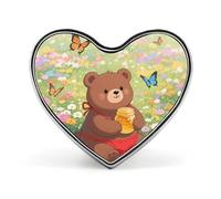 Spilla da bavero a forma di orso bruno, spilla alla moda, spille con bottoni rotondi, camicie, abbigliamento, borse, decoraz