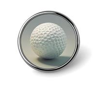 Spilla da bavero a forma di pallina da golf, distintivo rotondo in metallo, spilla smaltata originale e unica, spilla a bottone carina e divertente, gioielli con bottoni personalizzati, spilla rotond