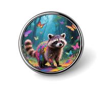 Spilla da bavero a forma di procione magico per uomo, spilla alla moda a forma di pupazzo di neve, graziosi distintivi smaltati, spilla in lega di alluminio per cappelli, camicie, borse, giacche e acc