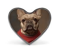 Spilla da bavero a maniche corte, spilla a forma di cuore in metallo da 1 pollice, leggera, con bordi lisci, versatile, spilla con distintivo d'amore per camicie, giacche, borse, regali per amici e