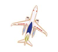 Spilla da bavero alla moda con aeroplani in 6 colori, portatile, perfetta per abiti, zaini e regali in lega di metallo, One Size, come descritto