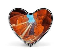 Spilla da bavero Antelope Canyon da 1 pollice, spilla a forma di cuore in metallo, leggera, con bordi lisci, versatile spilla con distintivo d'amore per camicie, giacche, borse, regali per amici e