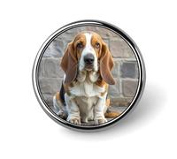 Spilla da bavero Basset Hound, spilla alla moda, spille con bottoni rotondi, camicie, vestiti, borse, decorazioni