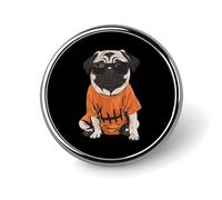 Spilla da bavero carina con cani pazzi, spilla in metallo rotonda, accessori per giacche, cappelli, borse, gioielli