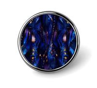 Spilla da bavero carina e misteriosa, caleidoscopica, in metallo, rotonda, per giacca, cappello, borsa, accessori, gioielli