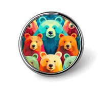 Spilla da bavero colorata con teschi di zucchero, spille rotonde in metallo, spilla alla moda per camicie, giacche, cappelli, circolari, in alluminio, senza pietre preziose, circolari, in alluminio