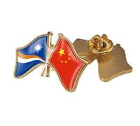 Spilla Da Bavero Con Bandiera Della Cina E Delle Isole Marshall - Spilla Da Bavero Con Stampa Di Bandiera In Stile Etnico Creativo Spilla Con Distintivo Patriottico Spilla Con Farfalla Per Vestiti B