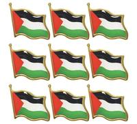 Spilla da Bavero Con Bandiera della Palestina, Scritta 'I Support Palestine', Nazionale, 2.5x2cm, Metallo