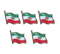 Spilla da bavero con bandiera dell'Iran con robusta base in lega di ferro e rivestimento in resina epossidica, per abbigliamento formale e evento diplomatico tradizionale spilla con bandiera, One Size