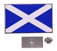 Spilla da bavero con bandiera scozzese, saltire scozzese di Sant'Andrea, per uomo e donna, regalo per cappotti, camicie, cravatte, feste, viaggi, souvenir, da collezione, con bordo argentato, spilla
