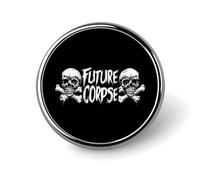 Spilla da bavero con bottone rotondo piccolo Future Corpse for Goth, per borsa, 1 pollice, accessori per camicie