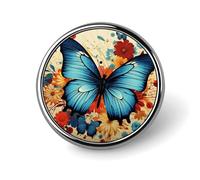 Spilla da bavero con bottoni colorati, spille rotonde in metallo, spilla alla moda per camicie, giacche, cappelli, Circular, Alluminio, Nessuna pietra preziosa