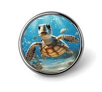 Spilla da bavero con bottoni colorati, spille rotonde in metallo, spilla alla moda per camicie, giacche, cappelli, Circular, Alluminio, Nessuna pietra preziosa