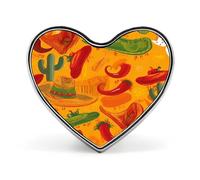 Spilla da bavero con cappello di cactus e peperoncino carino personalizzato spilla a forma di cuore spilla in lega di alluminio spille alla moda squisite spille per cappello borsa abito cravatta
