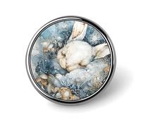 Spilla da bavero con coniglio addormentato, spilla, distintivo, cravatta, gioielli, decorazioni per cappelli, giacche e camicie