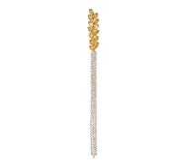 Spilla da bavero con cristalli, spilla a forma di spighe di grano, accessorio unico e squisito, in lega, per donna, Misura unica, come descritto