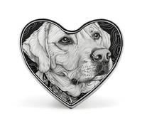 Spilla da bavero con disegno a forma di cane, 1 pollice, in metallo, a forma di cuore, leggera, con bordi lisci, versatile, spilla con distintivo d'amore per camicie, giacche, borse, regali per ami
