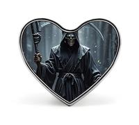 Spilla da bavero con fiocchi di neve e alberi di Natale con la morte - Spille a forma di cuore per accessori da uomo e da donna, spille da bavero in smalto leggero da 1 pollice per zaini, cappelli, bo