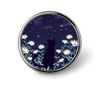 Spilla da bavero con foglie blu scuro, spilla leggera alla moda, accessorio per abbigliamento personalizzato, circolare, alluminio, senza gemme, circolare, alluminio, senza pietre preziose