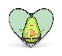 Spilla da bavero con frutta yoga, spilla a forma di cuore in metallo da 1 pollice, leggera, con bordi lisci, versatile, spilla con distintivo d'amore per camicie, giacche, borse, regali per amici e