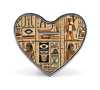 Spilla da bavero con geroglifico egizio antico, spilla alla moda, spille con bottoni rotondi, camicie, abbigliamento, borse,