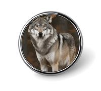 Spilla da bavero con grigio selvaggio, spilla, distintivo, cravatta, gioielli, decorazioni per cappelli, giacche e camicie