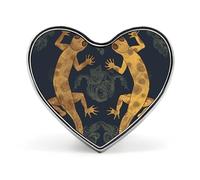 Spilla da bavero con lucertole e gechi del Mar Rosso - Spilla a forma di cuore per accessori da uomo e da donna, spille da bavero in smalto leggero da 1" per zaini, cappelli, borse, cordini